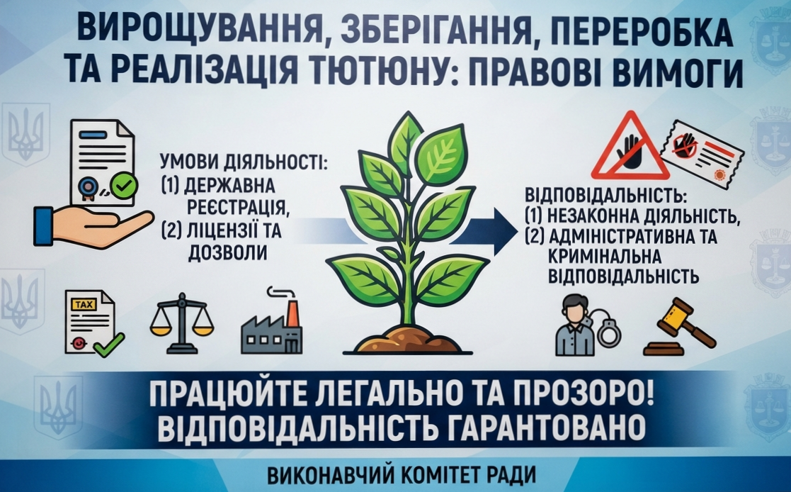 Тютюн: вимоги до реєстрації та ліцензування діяльності