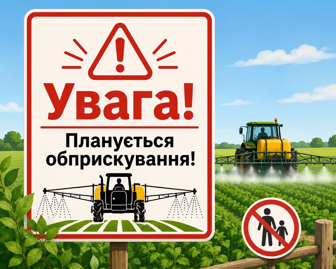 ПОВІДОМЛЕННЯ ПРО ОБПРИСКУВАННЯ