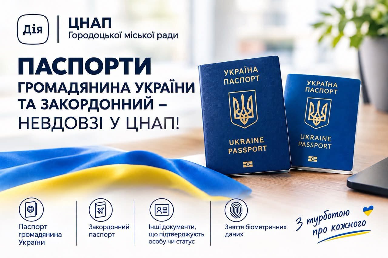 Центр надання адміністративних послуг Городоцької міської ради інформує!