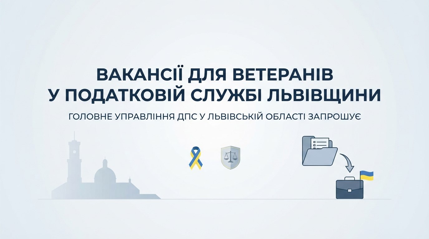 Вакансії для ветеранів у податковій службі Львівщини